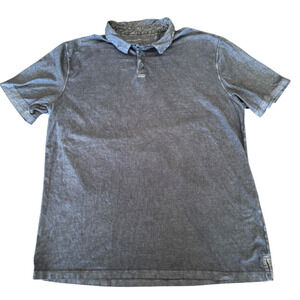 John Varvatos Blue Acid Wash Polo XL Comfort Cotton